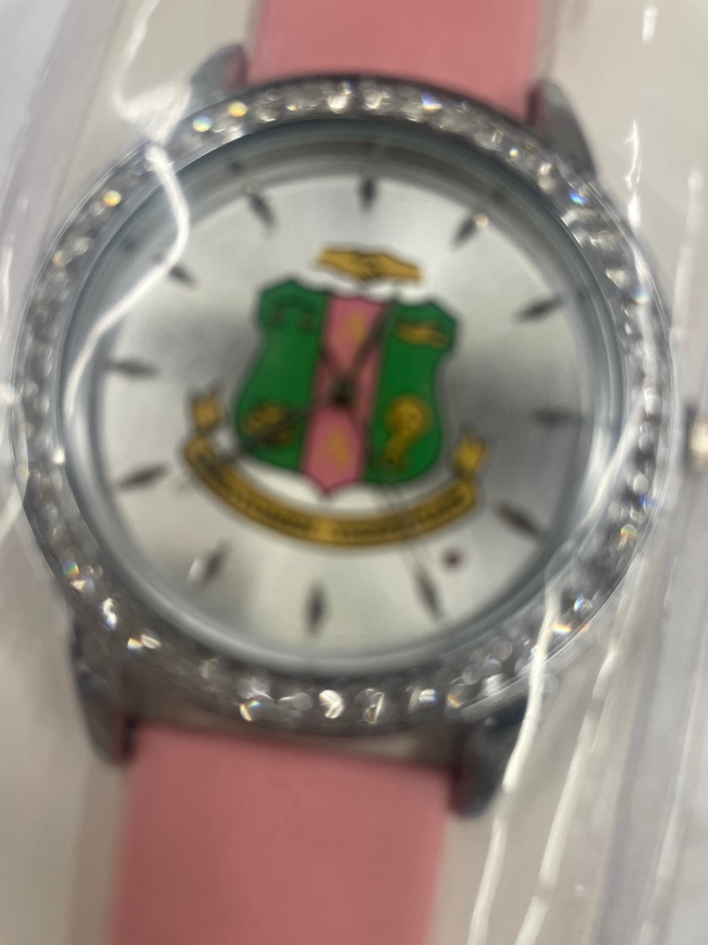 Pink Strap Crest Watch - Unbranded